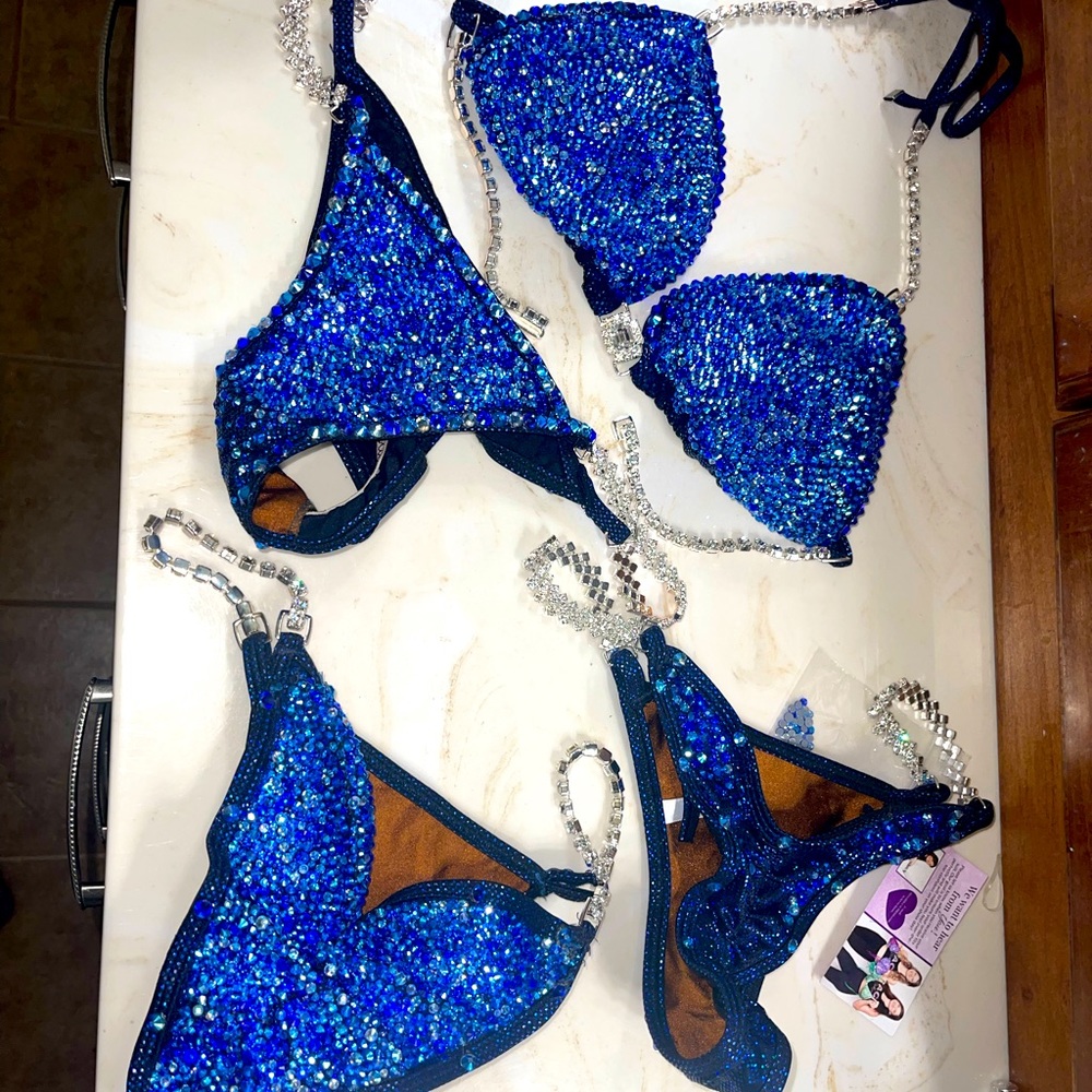 Custom Angel competition bikini with 3 bottoms